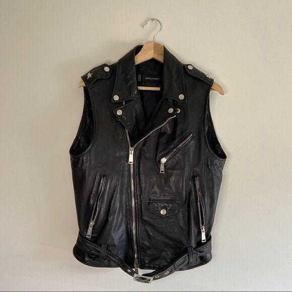 Dsquared2 RARE BORN IN 1964 STUDDED LEATHER JACKET - Picture 1 of 15